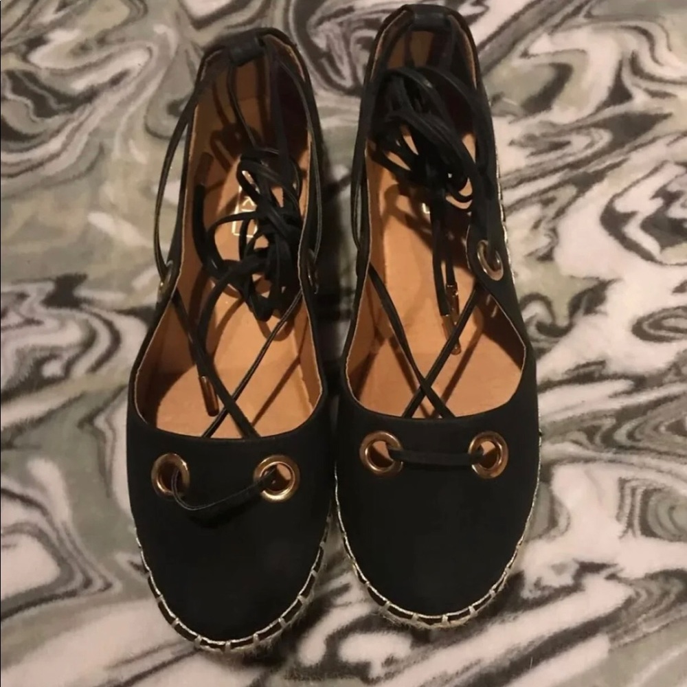Lace up flats